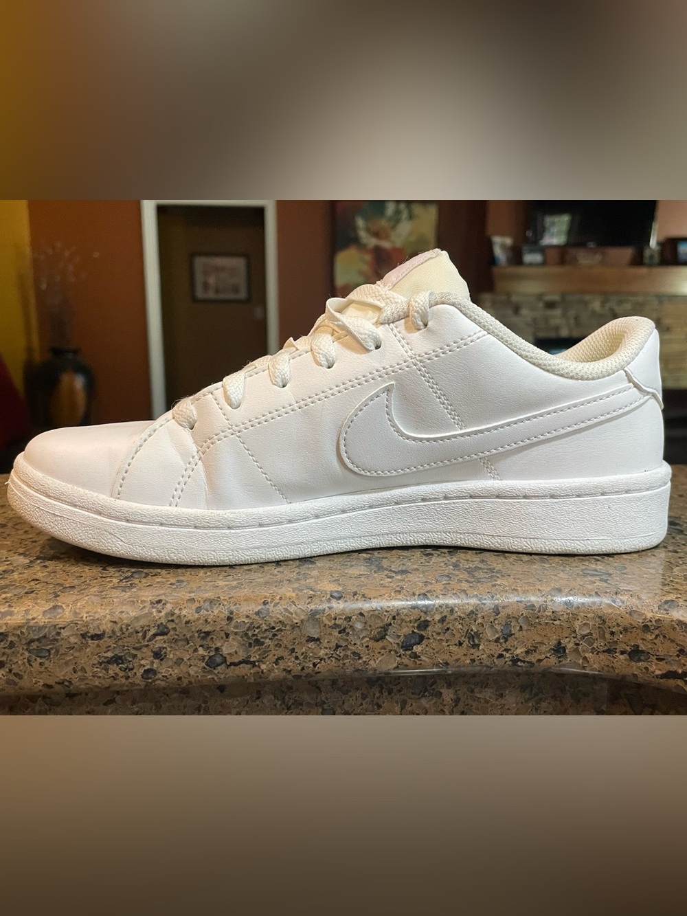 Nike Court Royale 2 Women’s Sz 7.5 Next Nature White Low-Top Leather Sneakers - Picture 5 of 11
